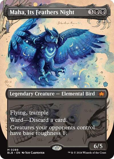 Maha, Its Feathers Night (Borderless)